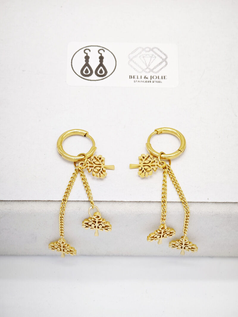 Edelstahl Ohrringe - L15