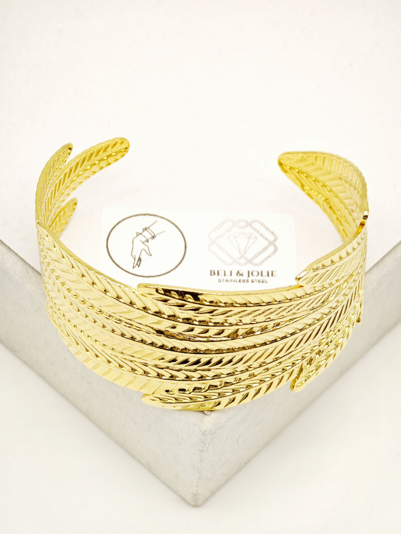 Bracelet jonc en acier inoxydable - N508