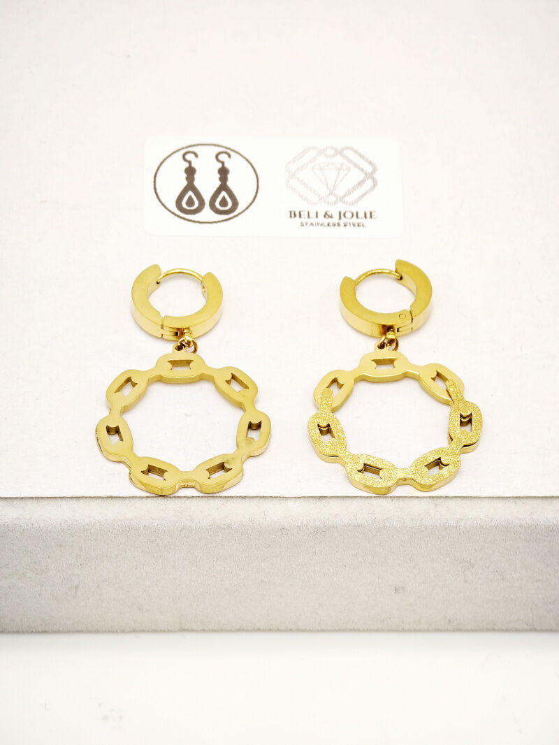 Boucles d'oreilles en acier inoxydable - N522