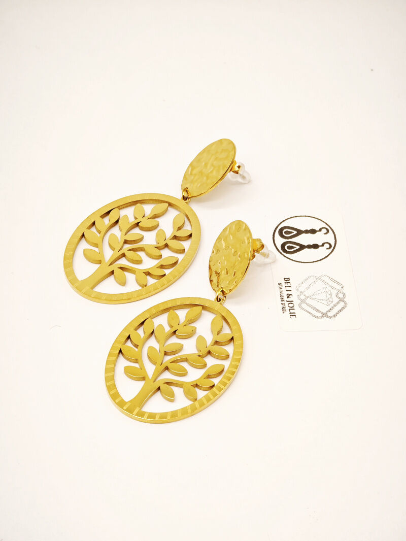 Boucles d'oreilles en acier inoxydable - N539