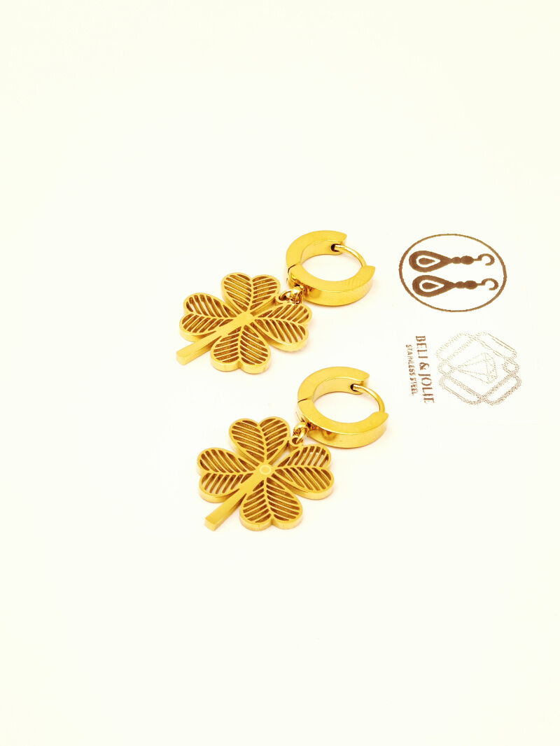 Boucles d'oreilles en acier inoxydable - N545