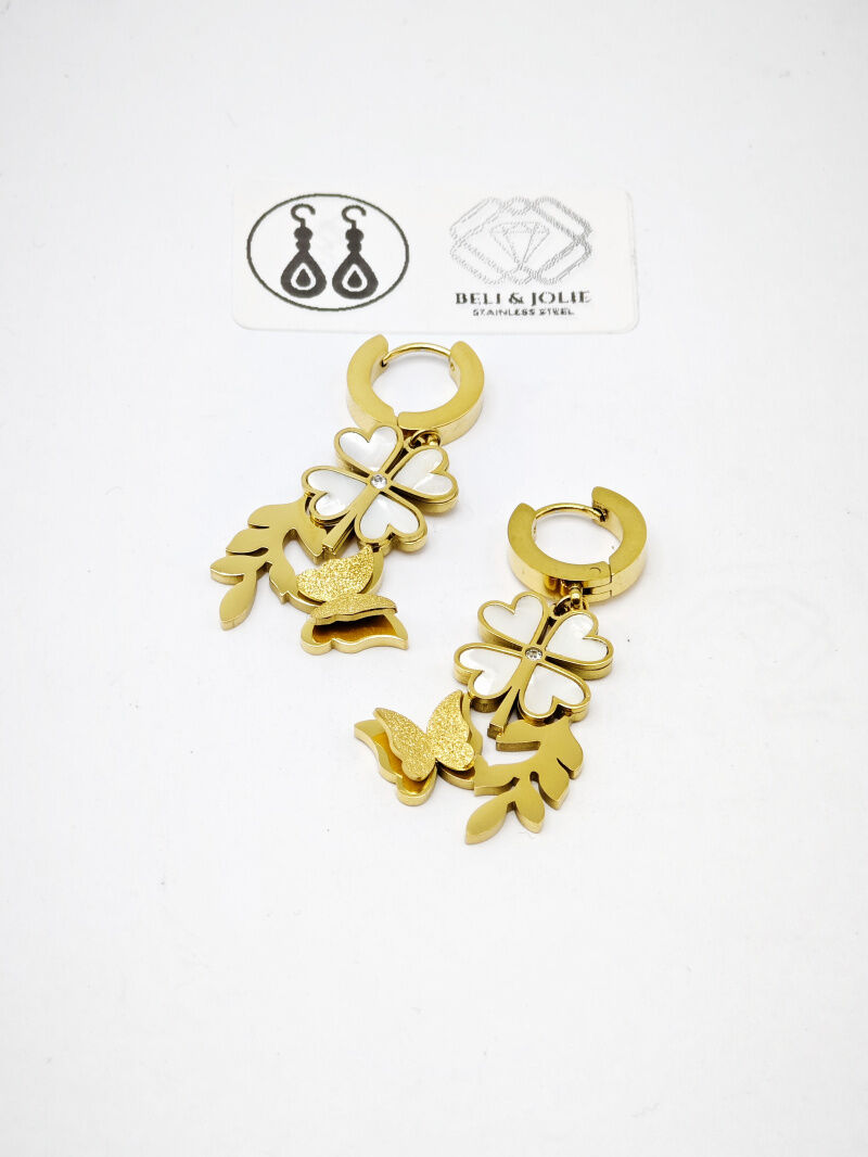 Boucles d'oreilles en acier inoxydable - N549