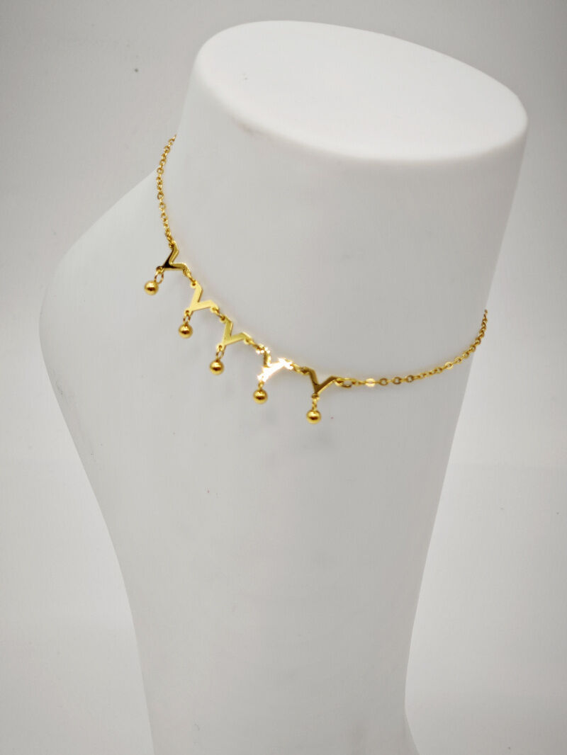 Edelstahl Fußkettchen - P05