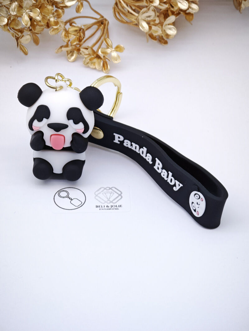 Panda-Schlüsselanhänger aus Metall - PC2