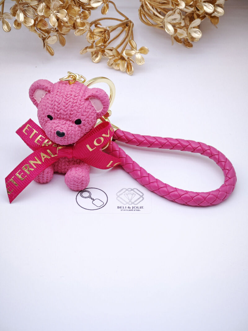 Teddybär-Schlüsselanhänger aus Metall - PC5