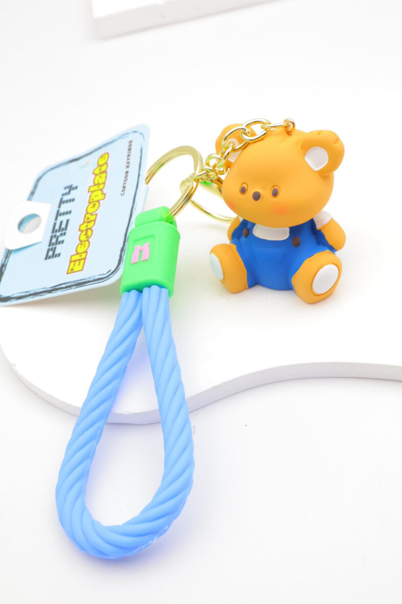 Teddybär-Schlüsselanhänger aus Metall - PC46