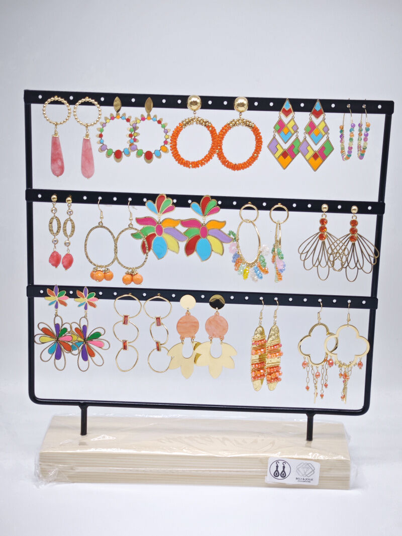 Set mit 15 Edelstahlohrringen mit Display - PR6