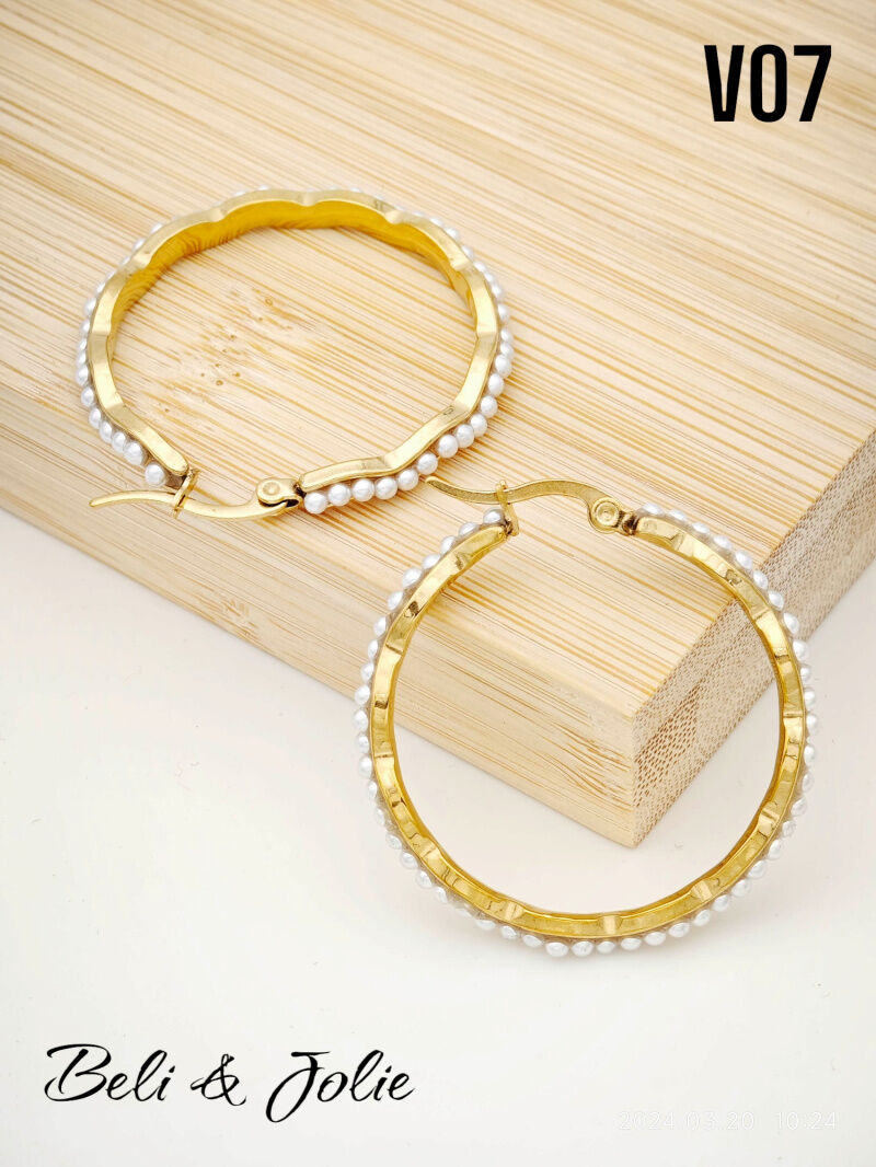 Creolen aus Edelstahl - V07