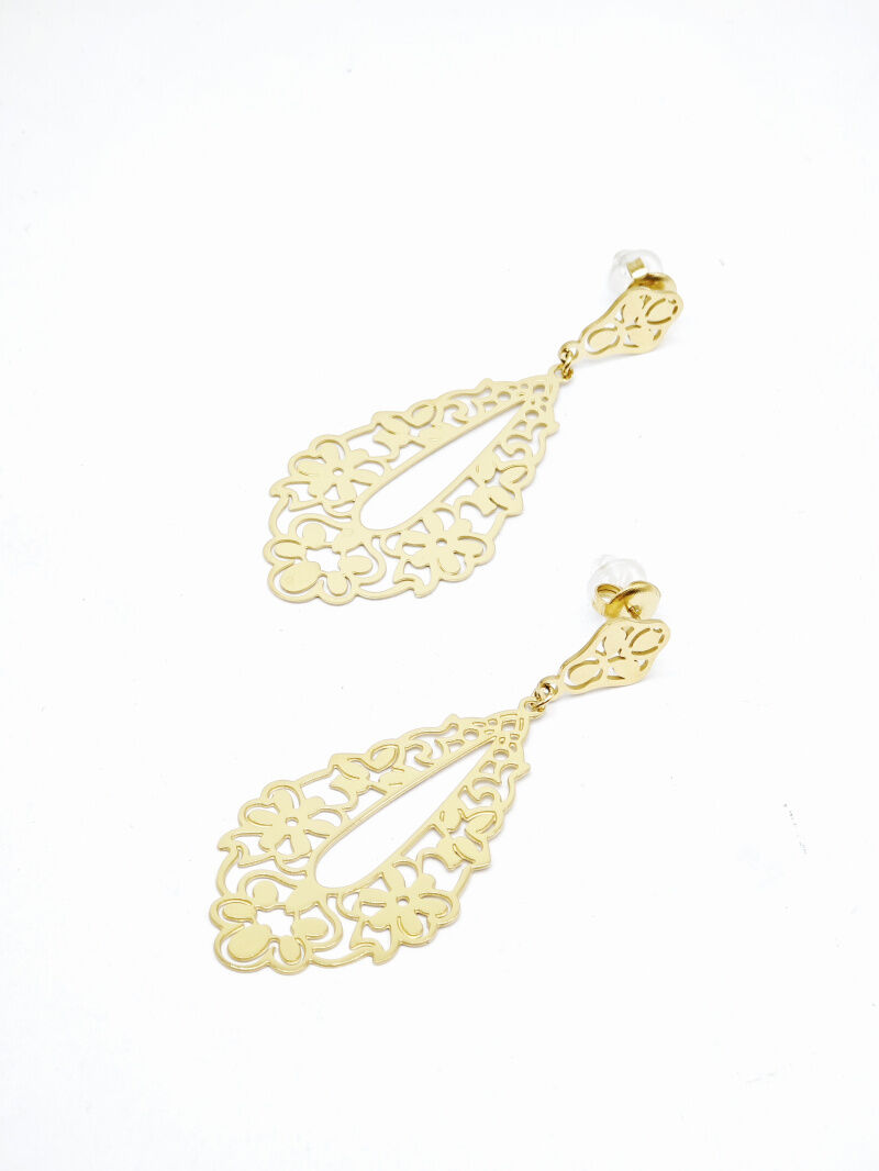 Edelstahl Ohrringe - V60