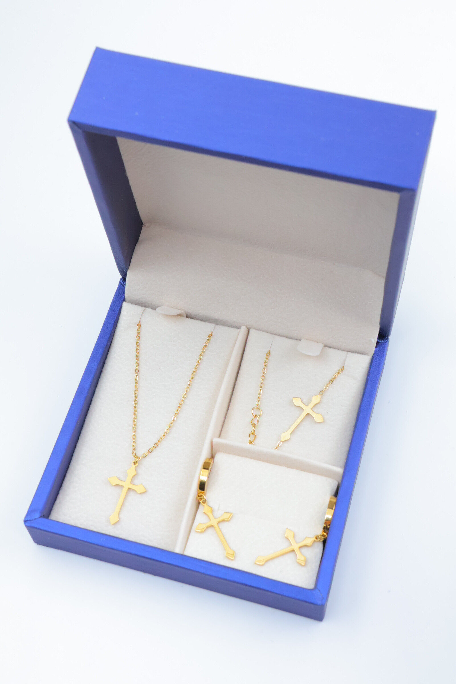 Conjunto de joyas de acero inoxidable con caja - V350EB