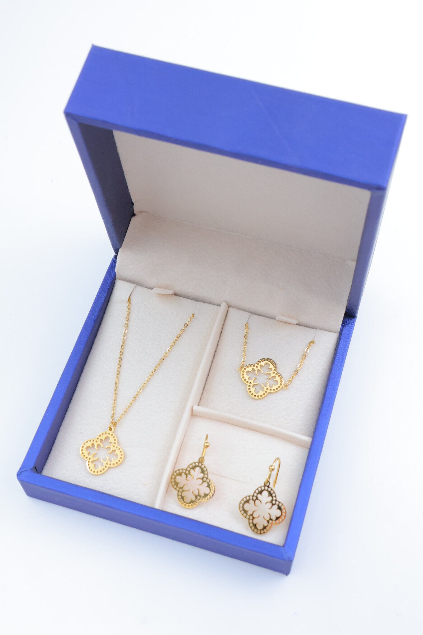 Conjunto de joyas de acero inoxidable con caja - V368EB