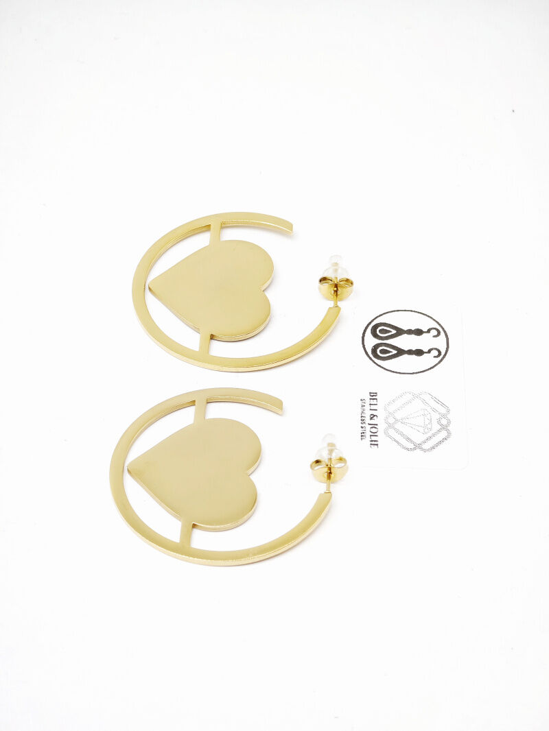 Boucles d'oreilles créoles en acier inoxydable - X27