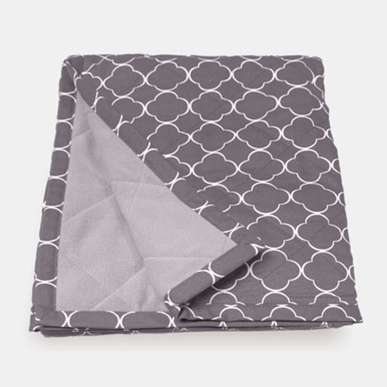 Couverture écologique pour animaux Molly Mutt – Clark Gable (gris chaud) | Lavable, envers polaire, matelassée, 100 % coton non toxique, 2 tailles