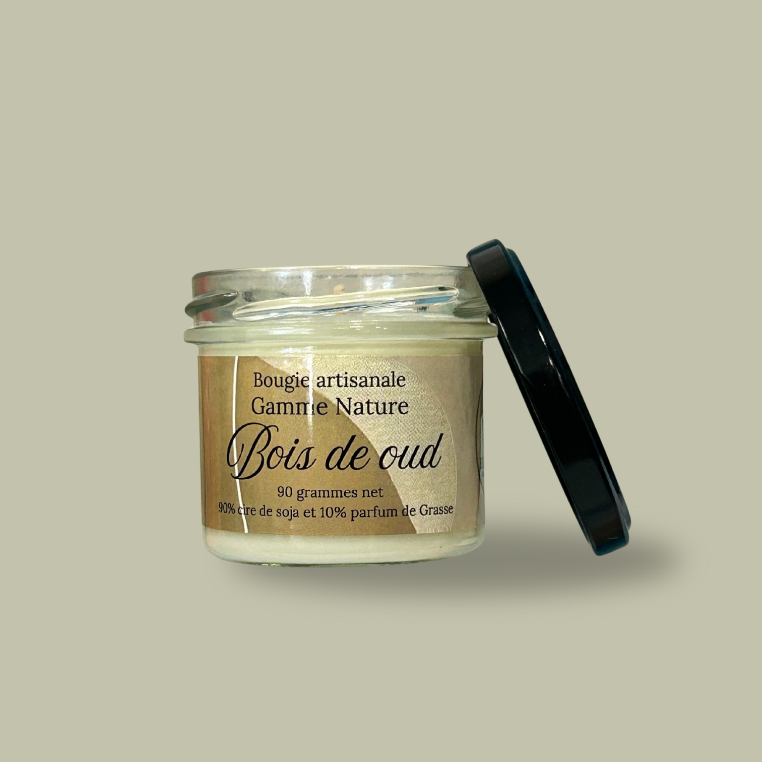 Vela hecha a mano con fragancia de madera de Oud