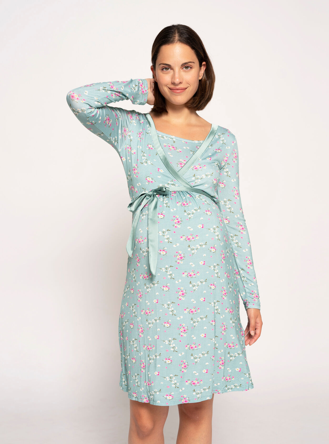 Camisón lactancia con flores