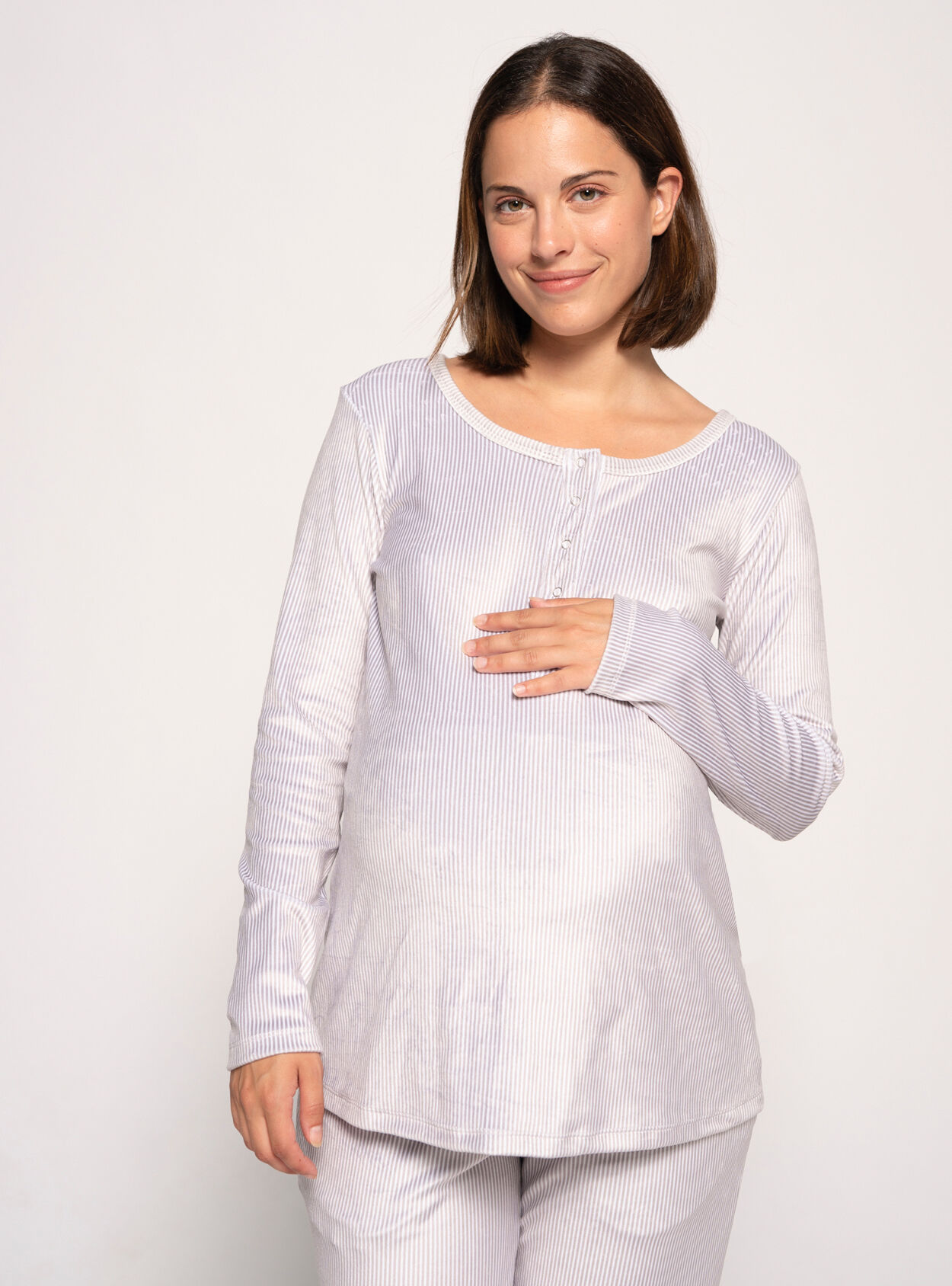 T-shirt in velluto a righe