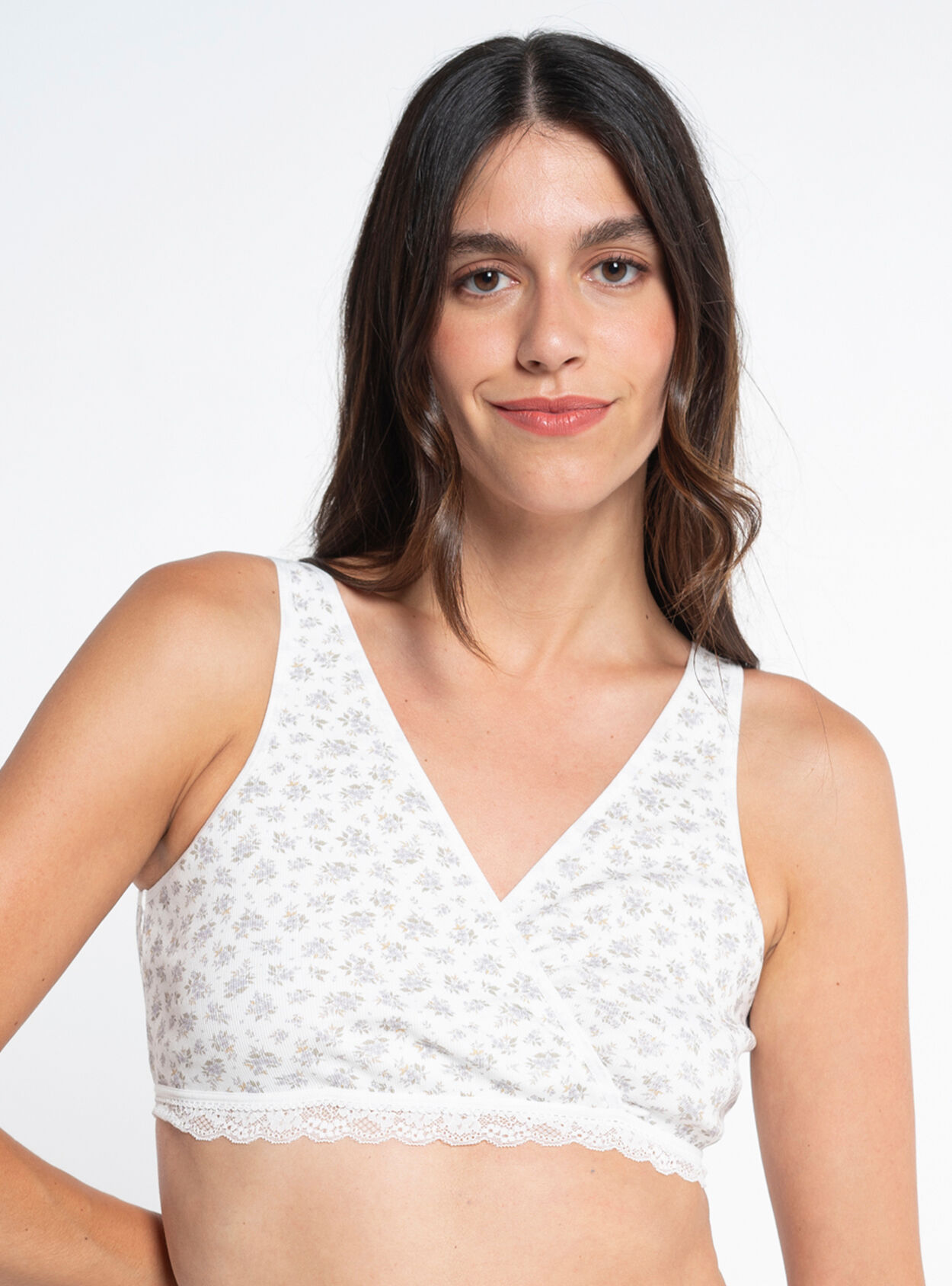 Reggiseno incrociato a coste