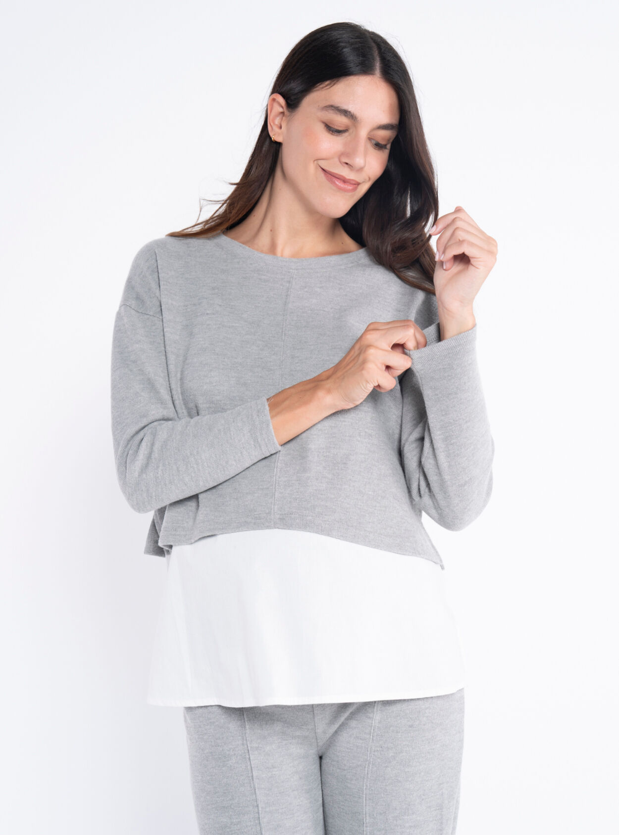 Maglione doppio per allattamento