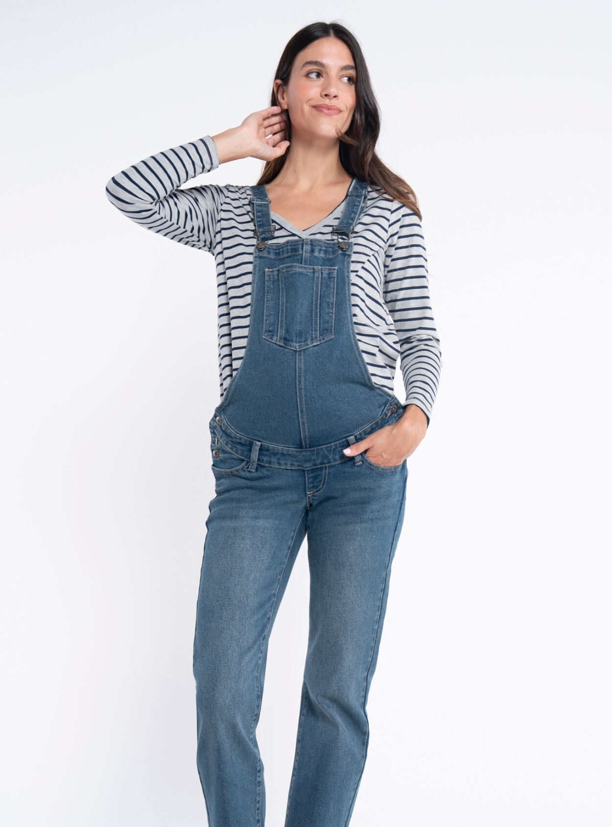 Umstands-Latzhose mit gerader Passform