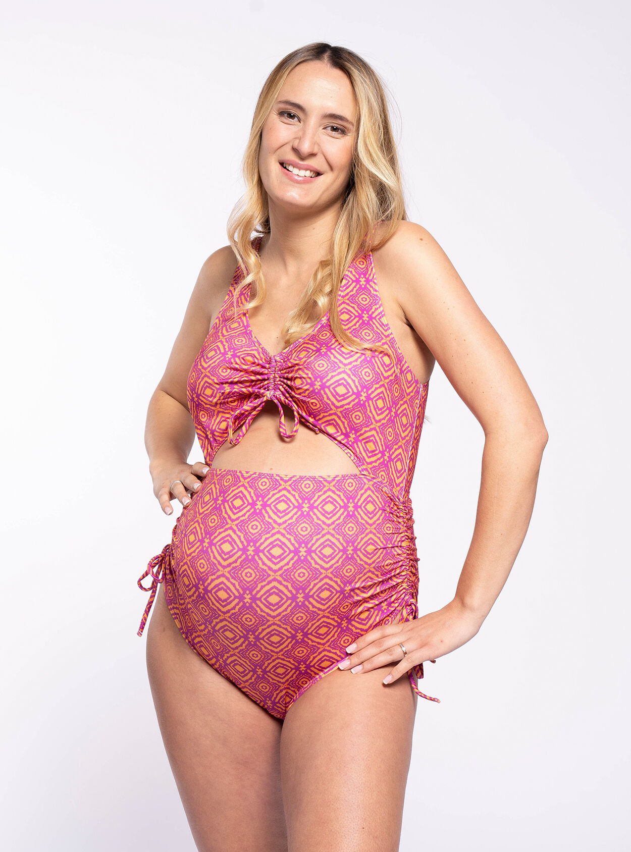 Maillot de bain de maternité à imprimé ethnique