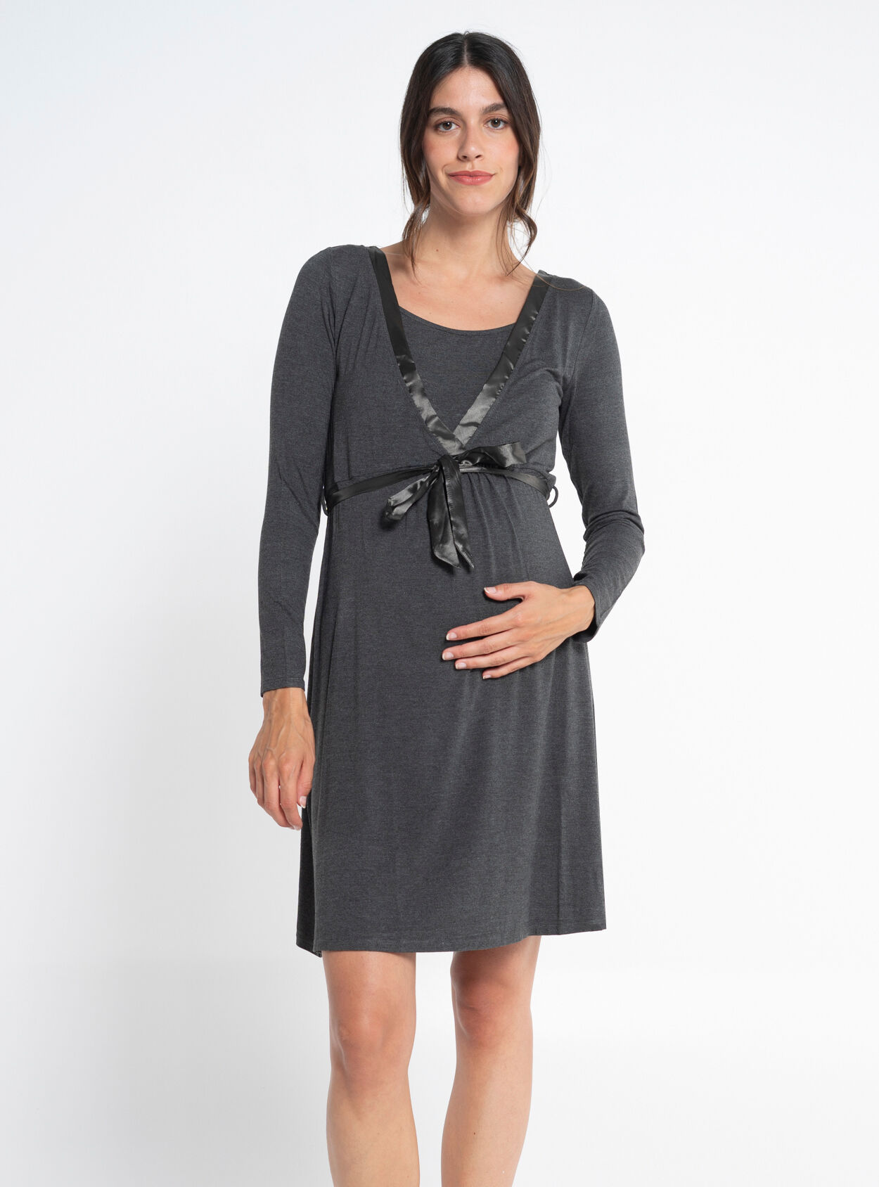 Stillnachthemd mit Schleife