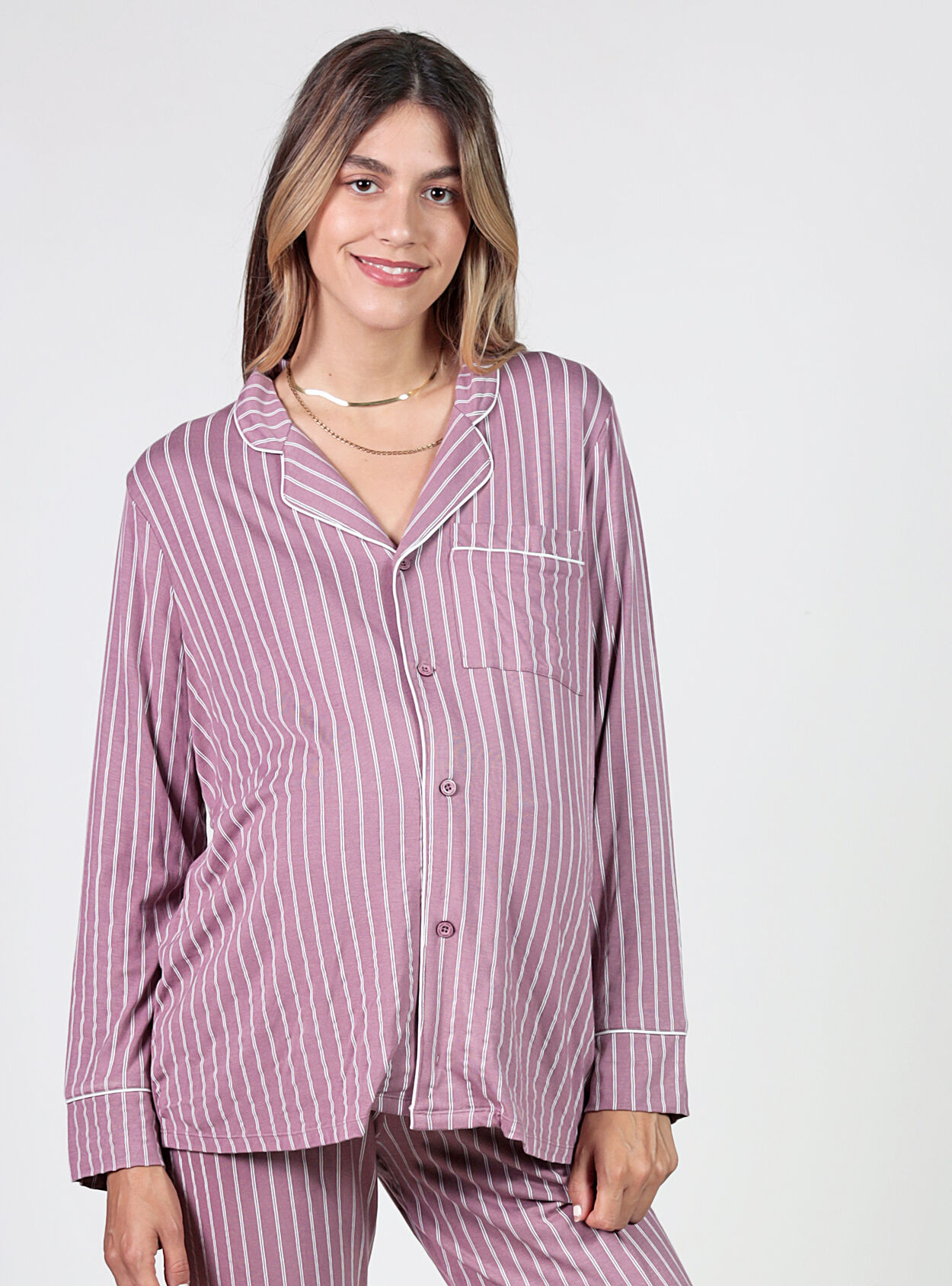 Camisa de pijama con rayas