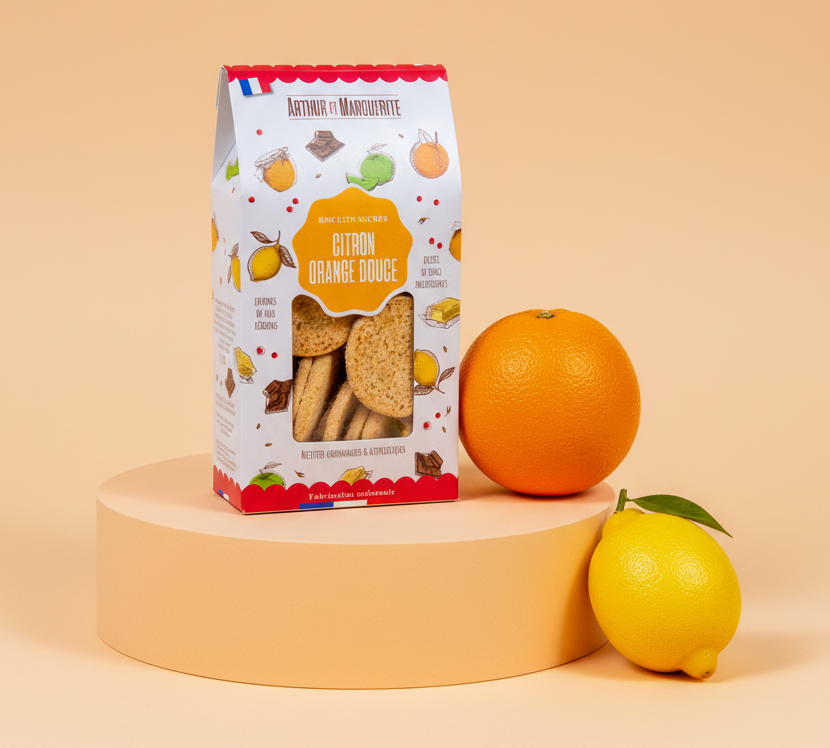 Biscotti al gusto di limone e arancia - Confezione da 130 g