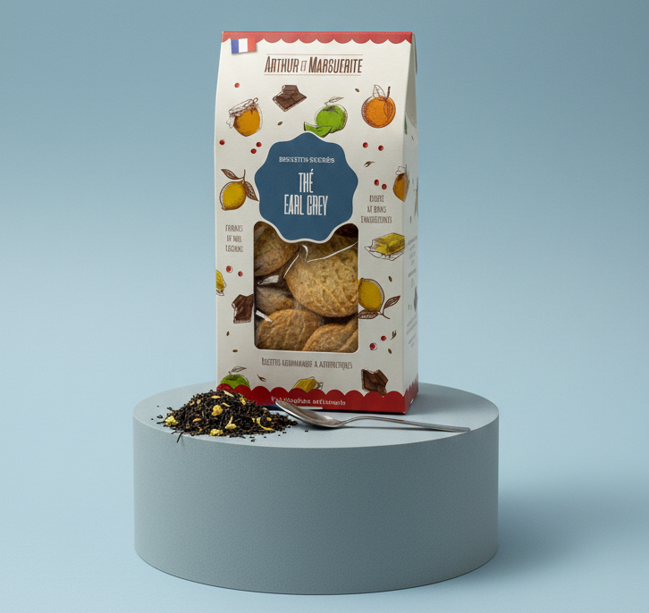 Süße Kekse mit Earl Grey Teegeschmack - 130g Beutel