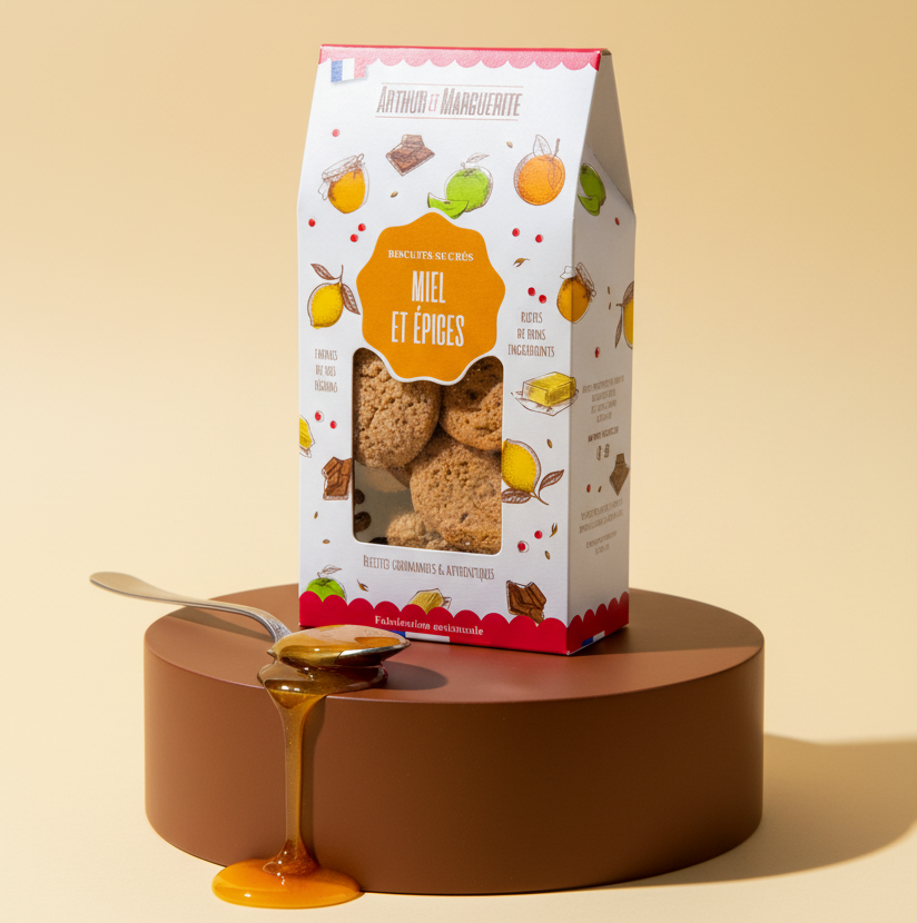 Süße Kekse mit Honig und Gewürzen - 130g Beutel