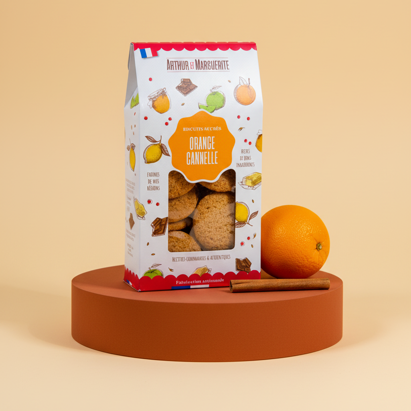 Süße Kekse mit Orangen-Zimt-Geschmack - 130g Beutel