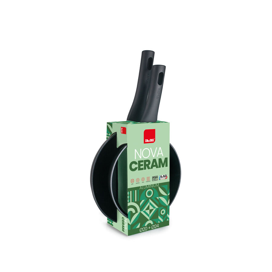 IBILI - Set 2 padelle Nova Ceram 20+24 cm