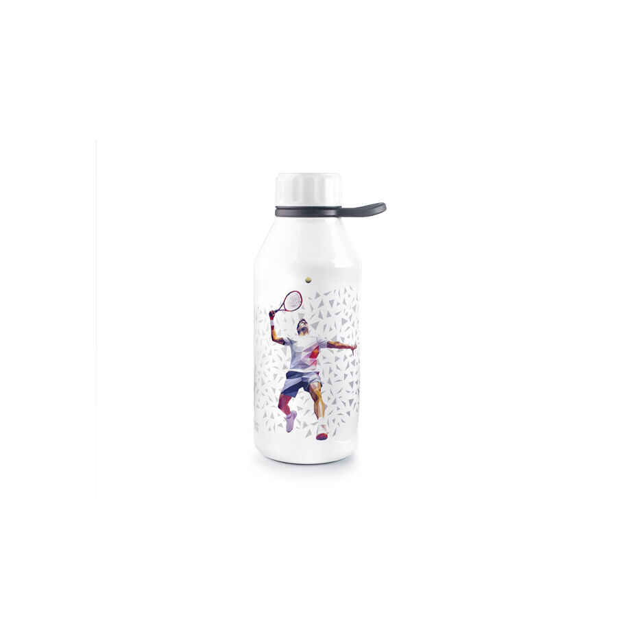 IBILI - Botella Termo Dobl.Pared Tennis Kids 350 ml, Acero Inoxidable 18/10, Doble pared, Reutilizable