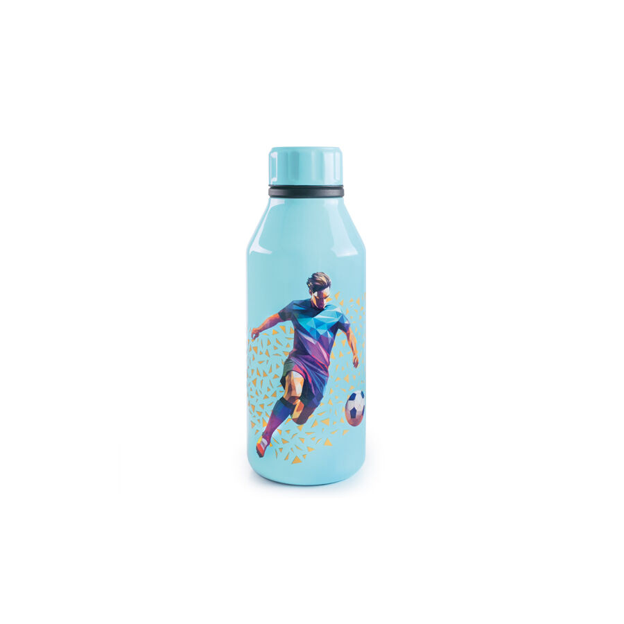 IBILI - Botella Termo Dobl.Pared Futbol Kids 350 ml, Acero Inoxidable 18/10, Doble pared, Reutilizable