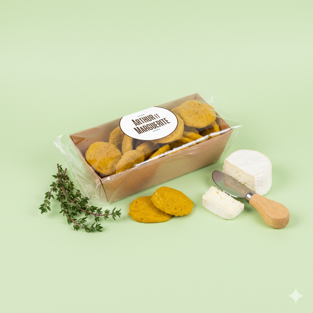 Snackkekse mit Ziegenkäse- und Kräutergeschmack in einer Schale – 60 g