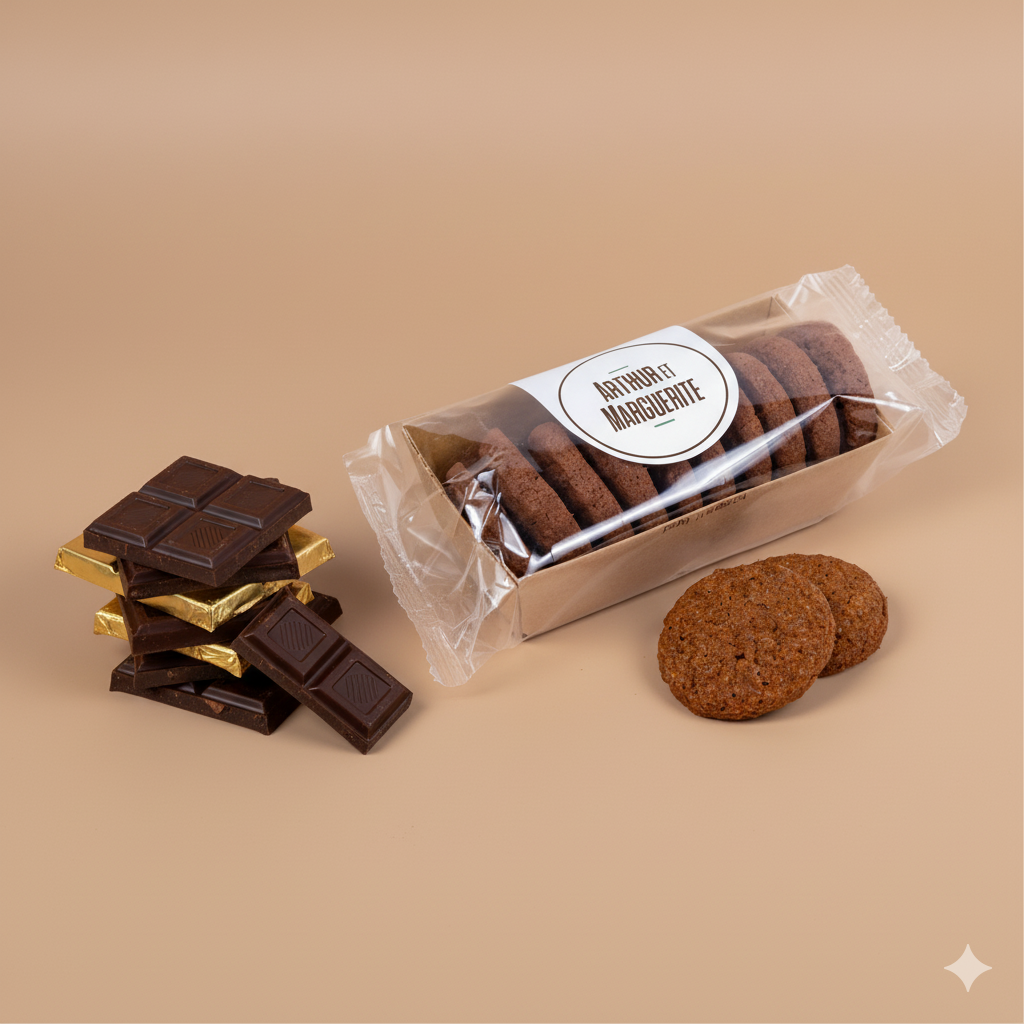 Süße Kekse in einer Schale mit intensivem Schokoladengeschmack - 65 g