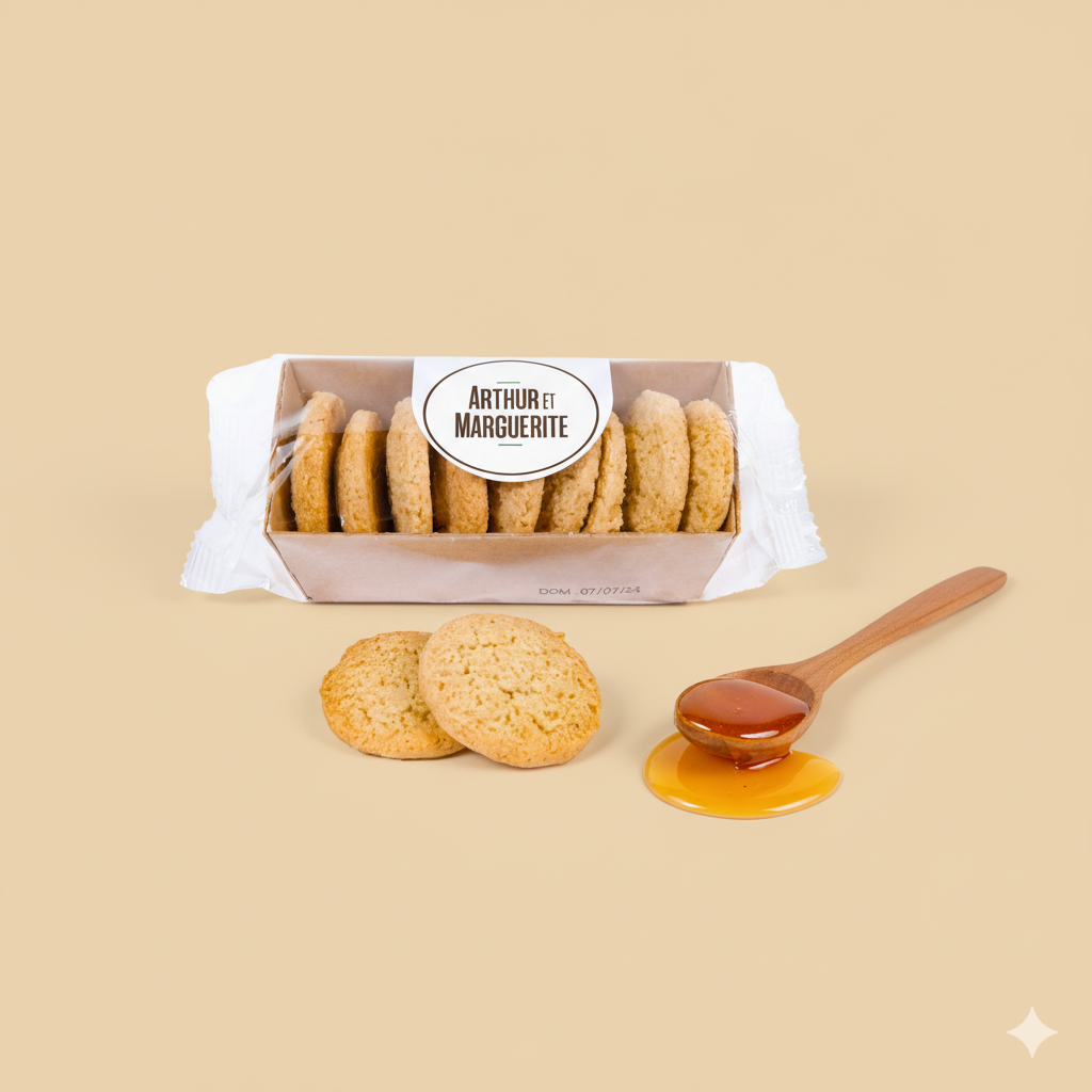 Süße Kekse in einer Schale mit Honig und Gewürzen - 65 g