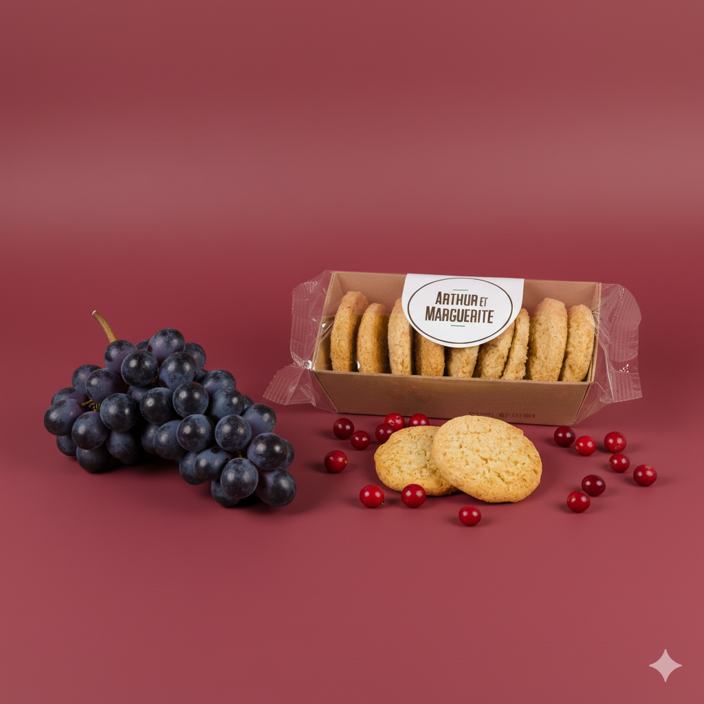 Süße Kekse in einer Schale mit Cranberry- und Rosinengeschmack - 65 g