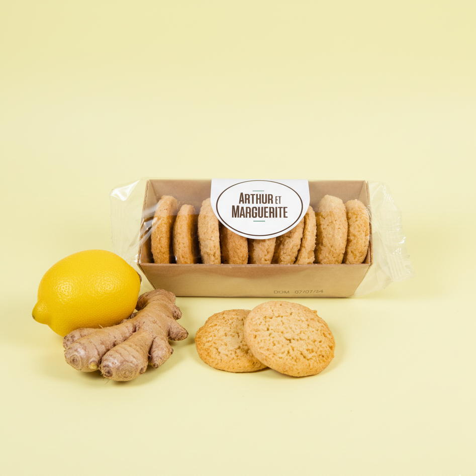 Süße Kekse in einer Schale mit Ingwer- und Zitronengeschmack - 65 g