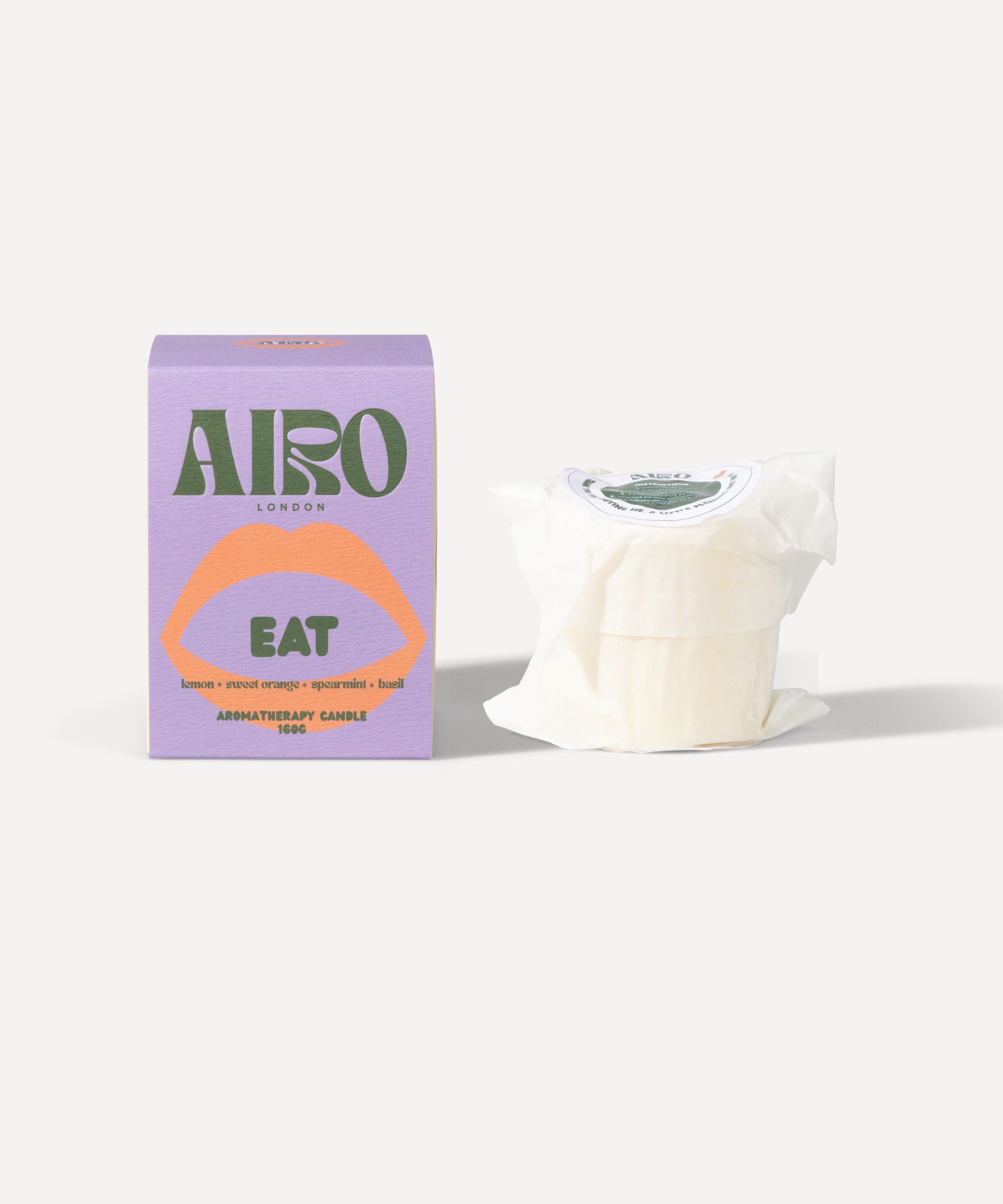 Recambio de vela de cera de soja mini - Mezcla de aromaterapia EAT - 160 g