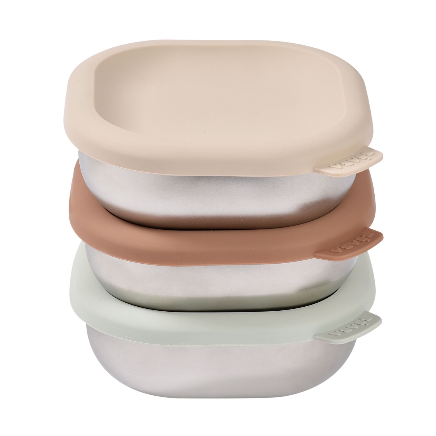 BEABA, Multi-use stainless steel lunch boxes - Natural set