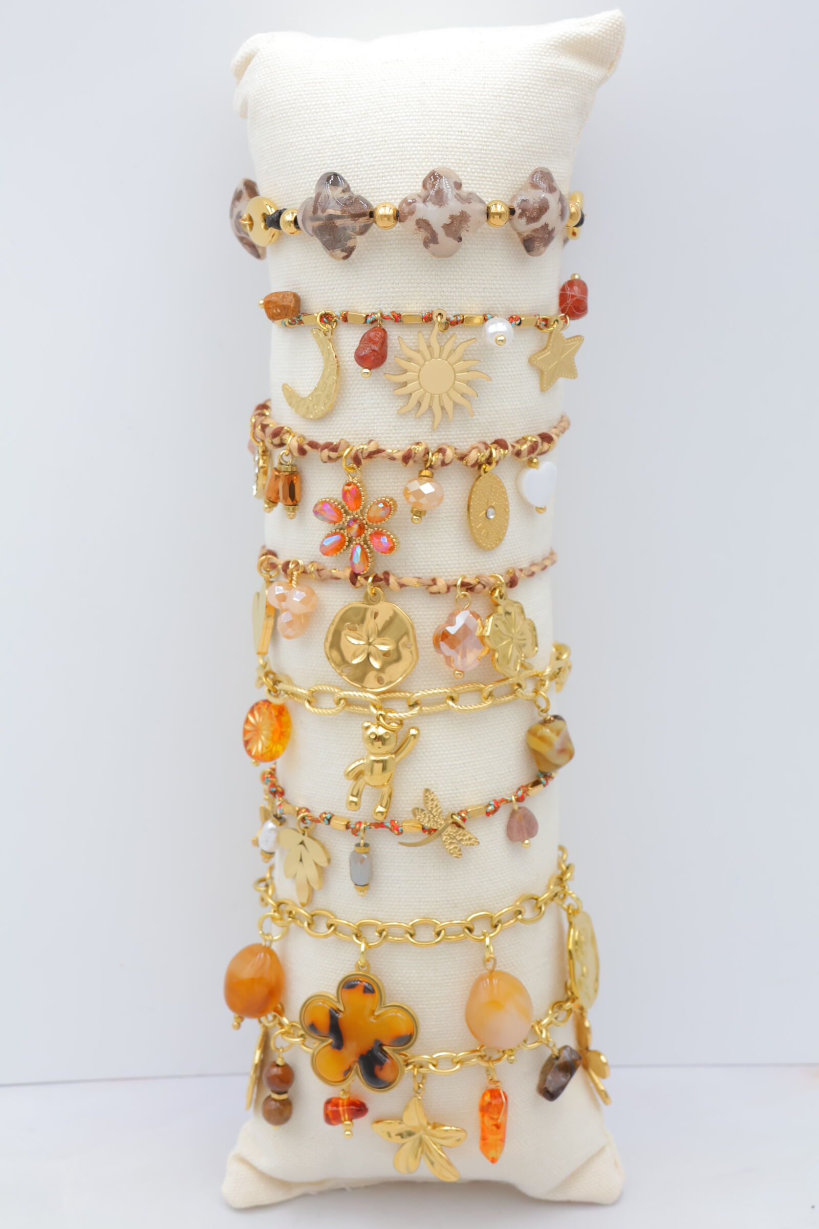 Set mit 8 Edelstahlarmbändern mit Kissen - C-BRACELET95