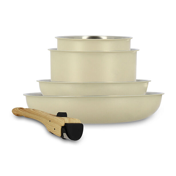 Easynox 5-piece set in stainless steel and foam-coated aluminum