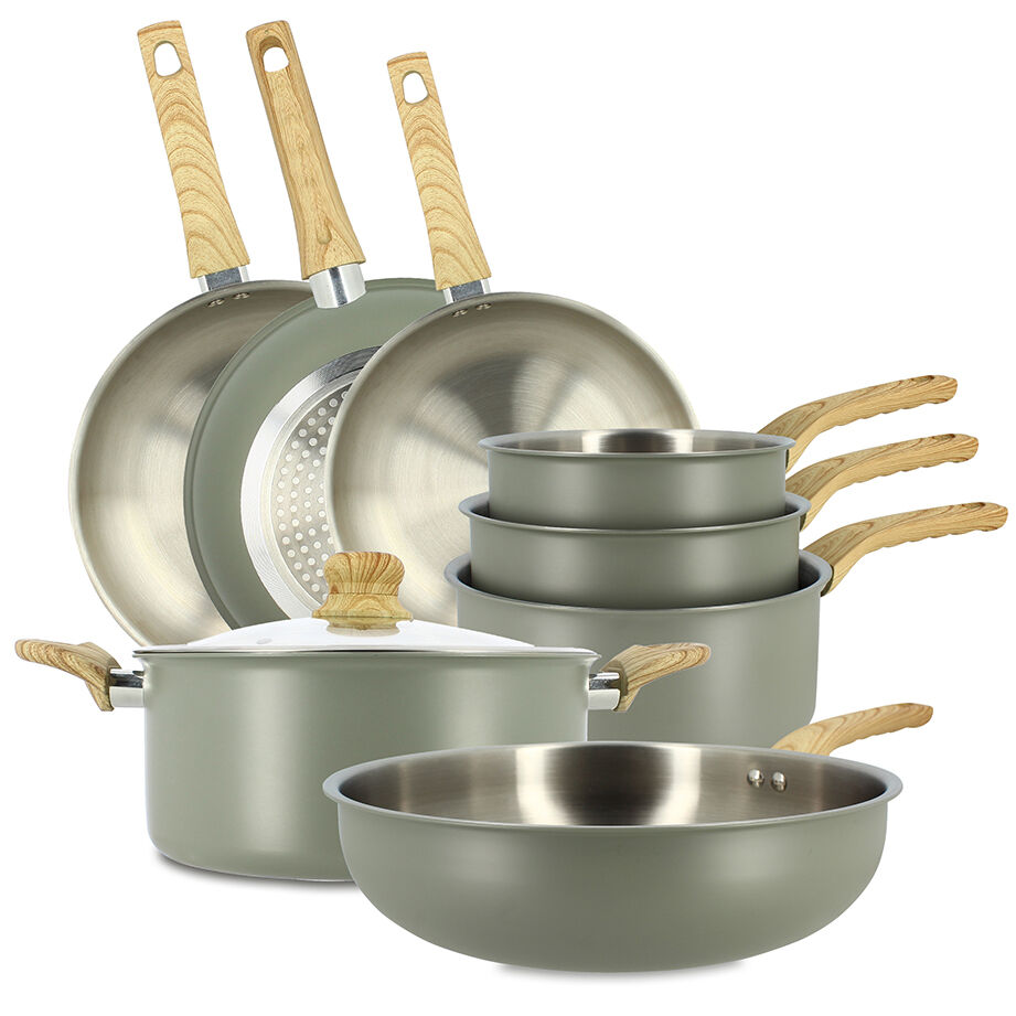 8-piece easynox set in stainless steel and aluminum