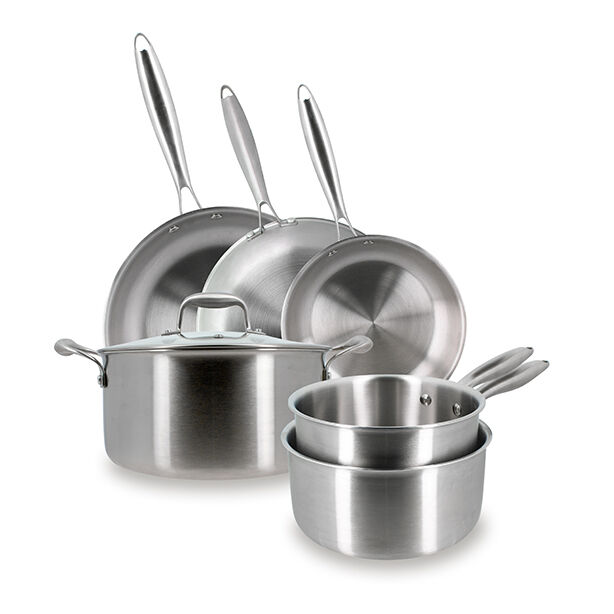 Set of 6 stainless steel Trinox pieces