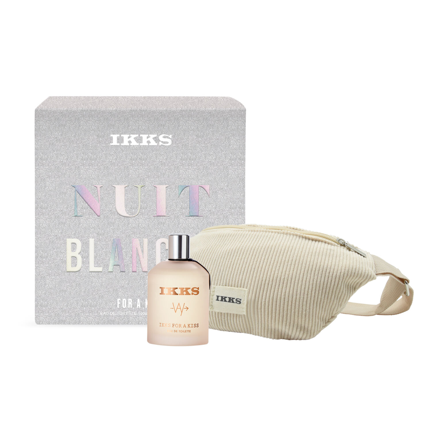IKKS For A Kiss 'Nuit Blanche' Gift Set | 100ml Eau de Toilette + Beige Corduroy Banana