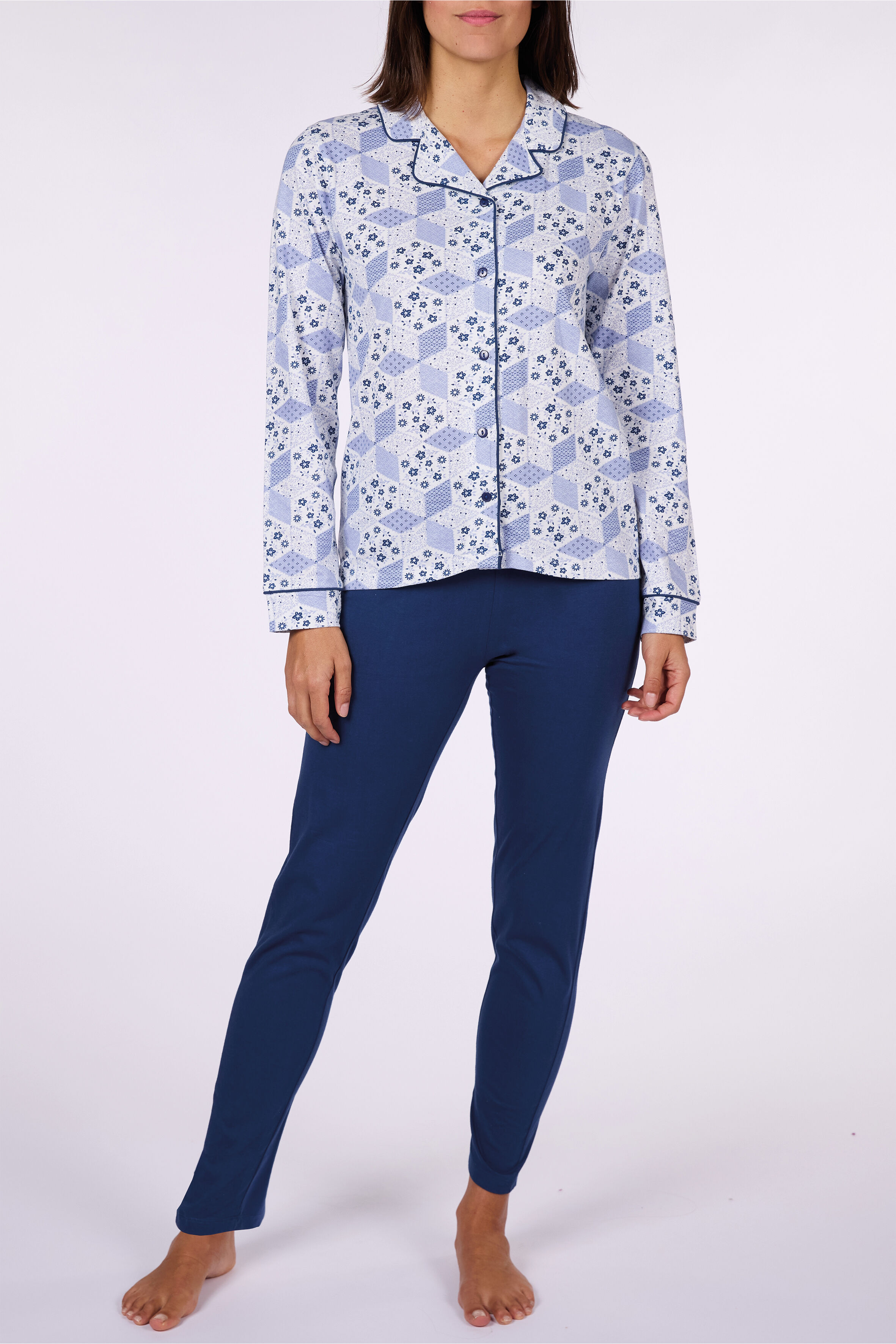 Lot de 18 - Pyjama Femme à Motifs Floraux – Marque DODO - Réf. DF.ETOFF.PL