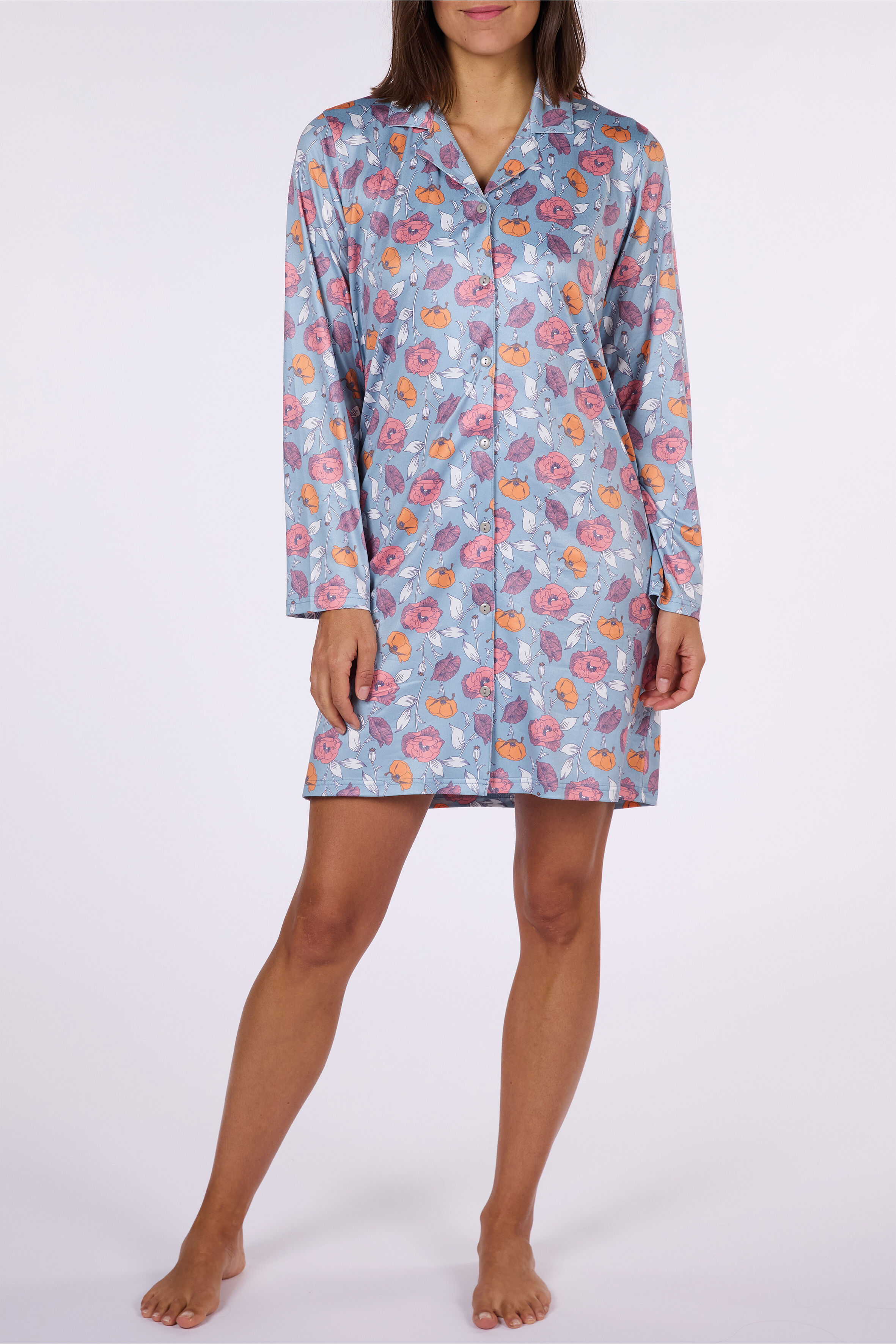 Lot de 18 - Chemise de nuit Femme à Motifs Floraux -Marque DODO – Réf. DF.PARFU.CN