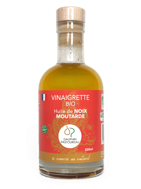 Vinagreta de mostaza y aceite de nuez orgánico 200 ml