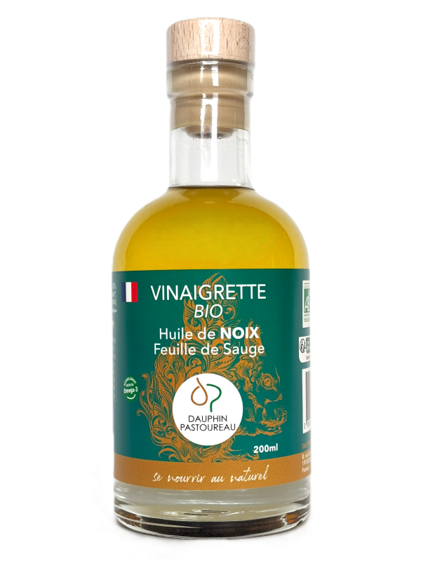 Vinagreta de aceite de nuez y hojas de salvia orgánico 200 ml
