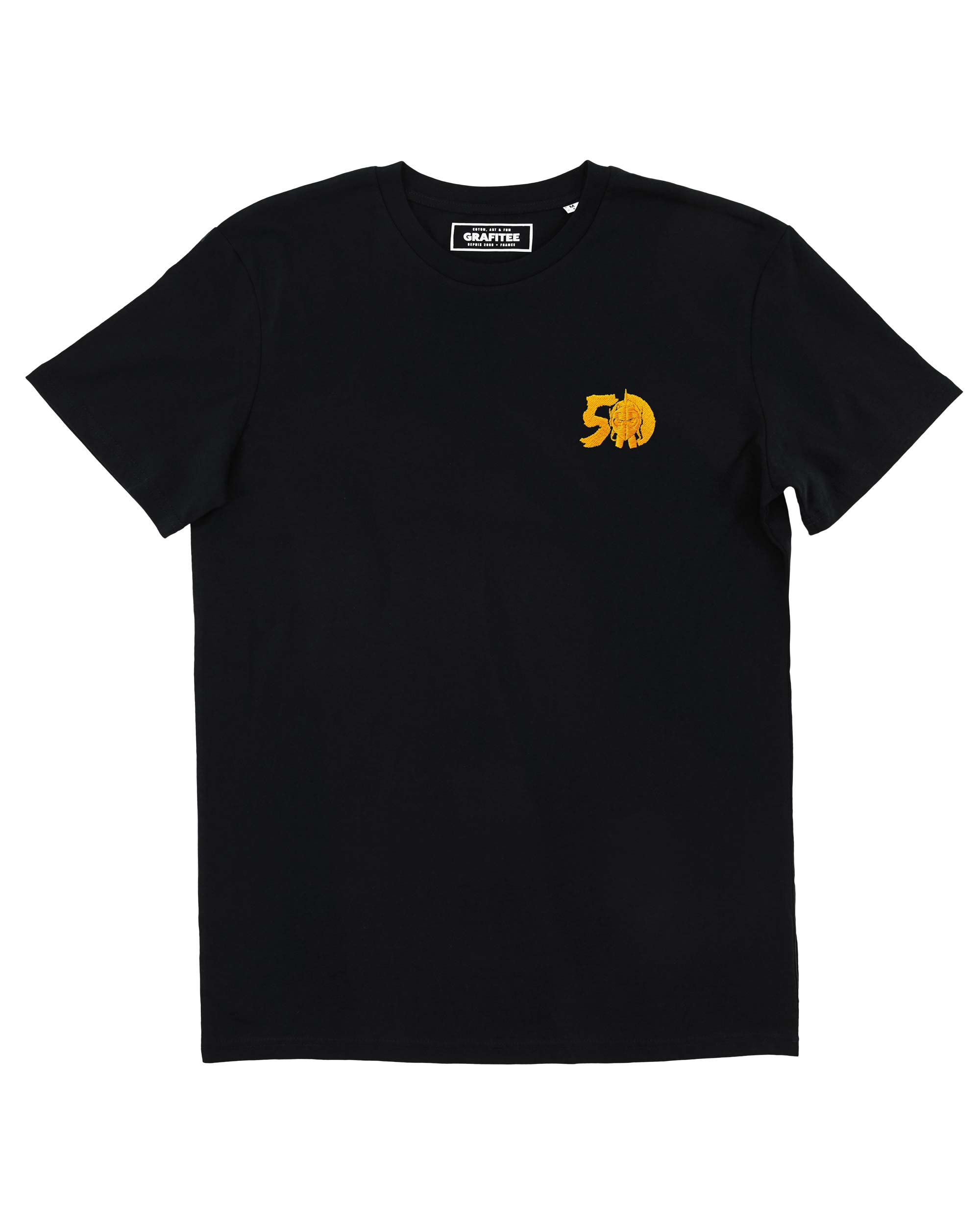 Camiseta bordada del 50 aniversario de Goldorak - 100% algodón orgánico GOTS